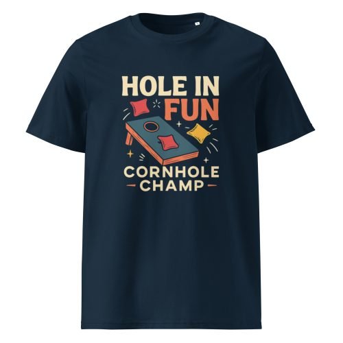 unisex organic cotton t shirt french navy front 6829d2b3d62cb – Cornhole T Shirts – Funny Outdoor Game Organic Cotton Tee | Miah Shop