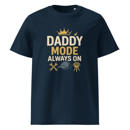 unisex organic cotton t shirt french navy front 6829dc76c14de – Daddy T Shirt – Organic Comfort for Every Cool Dad | Miah Shop