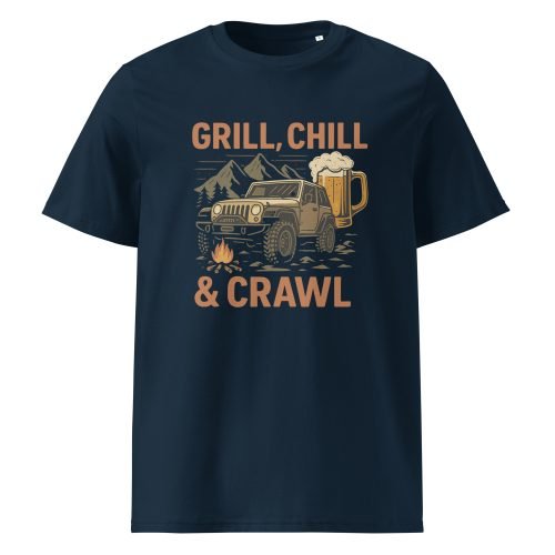 unisex organic cotton t shirt french navy front 682af2767189f – jeep beer t shirt | Miah Shop