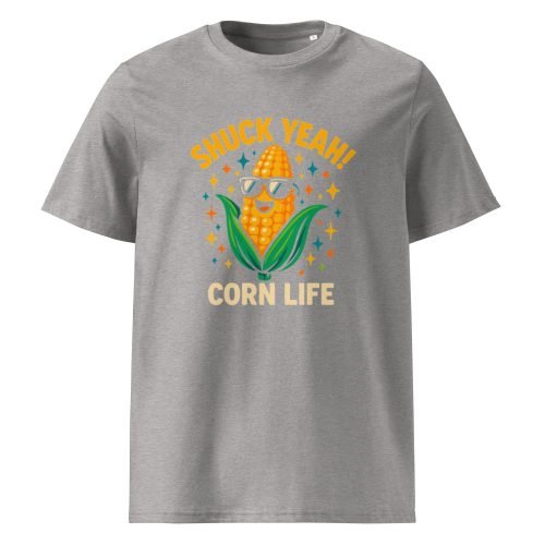 unisex organic cotton t shirt heather grey front 6829d23bf0aa5 – Corn T Shirt – Funny Organic Cotton Tee for Food Lovers | Miah Shop