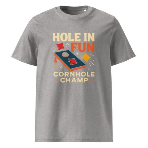unisex organic cotton t shirt heather grey front 6829d2b405dba – Cornhole T Shirts – Funny Outdoor Game Organic Cotton Tee | Miah Shop