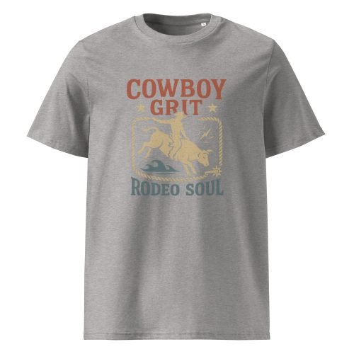 unisex organic cotton t shirt heather grey front 682b06675716c – Lane Frost T Shirt – Organic Cotton Rodeo Legend Tee | Miah Shop