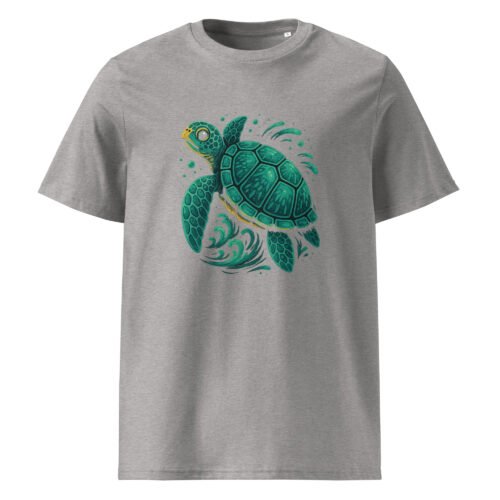 unisex organic cotton t shirt heather grey front 6830158ecf807 – Sea Turtle T Shirt – Eco Style for Ocean Lovers | Miah Shop