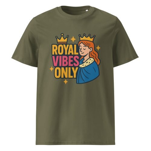 unisex organic cotton t shirt khaki front 682acdea9cb34 – god save the queen t shirt | Miah Shop