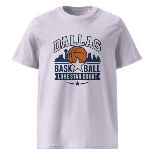 unisex organic cotton t shirt lavender front 6829dd8a830bd – Dallas Basketball T Shirt – Sporty Style, Big D Energy | Miah Shop