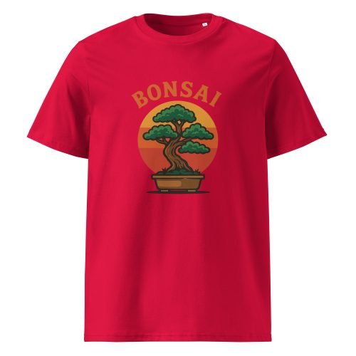unisex organic cotton t shirt red front 6829b5a0dcbe5 – Bonsai T Shirt – Tranquil Style Meets Earth-Friendly Fashion | Miah Shop
