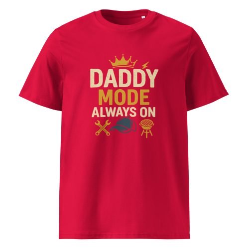 unisex organic cotton t shirt red front 6829dc76cc55d – Daddy T Shirt – Organic Comfort for Every Cool Dad | Miah Shop