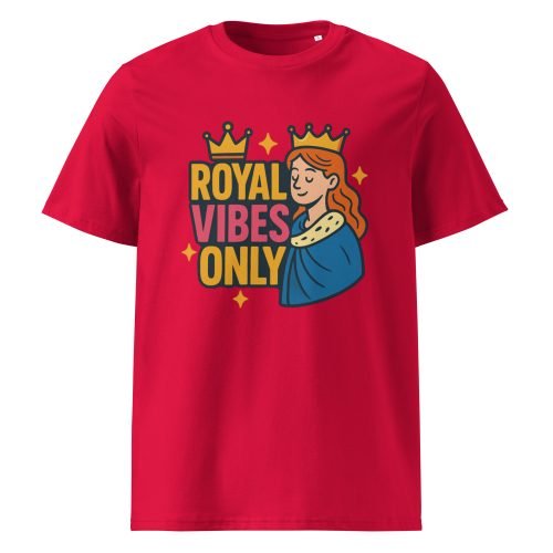 unisex organic cotton t shirt red front 682acdea9122d – god save the queen t shirt | Miah Shop