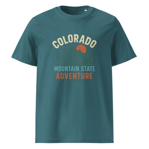 unisex organic cotton t shirt stargazer front 6829d146a7b1b – Colorado T Shirt – Organic Cotton Tee for Mountain State Lovers | Miah Shop