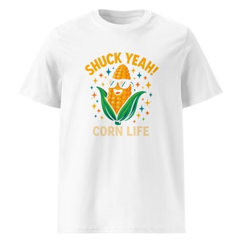 unisex organic cotton t shirt white front 6829d23c338dd – Corn T Shirt – Funny Organic Cotton Tee for Food Lovers | Miah Shop